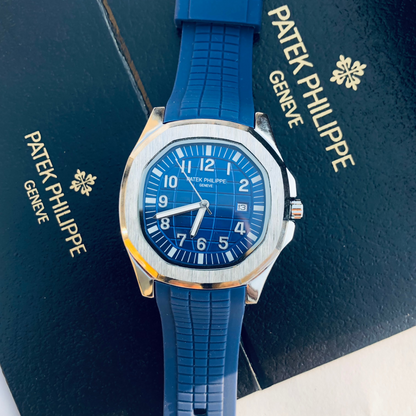 Patek philippe blue Rubber strap watch