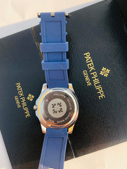 Patek philippe blue Rubber strap watch